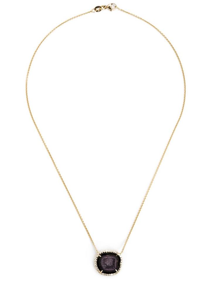 Kimberly Mcdonald Geode And Diamond Pendant Necklace, Women's, Metallic