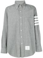 Thom Browne 4-bar Straight-fit Chambray Shirt - Grey