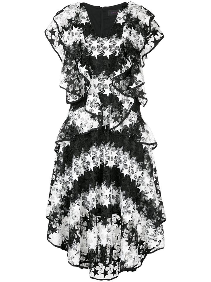 Romance Was Born Constellation Lace Dress - Black