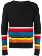Prada Shetland Striped Sweater - Black