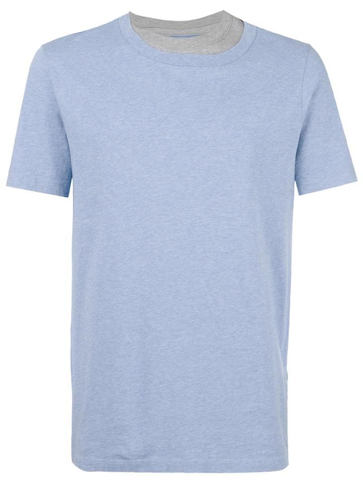Maison Margiela Layered-effect T-shirt, Men's, Size: 48, Blue, Cotton