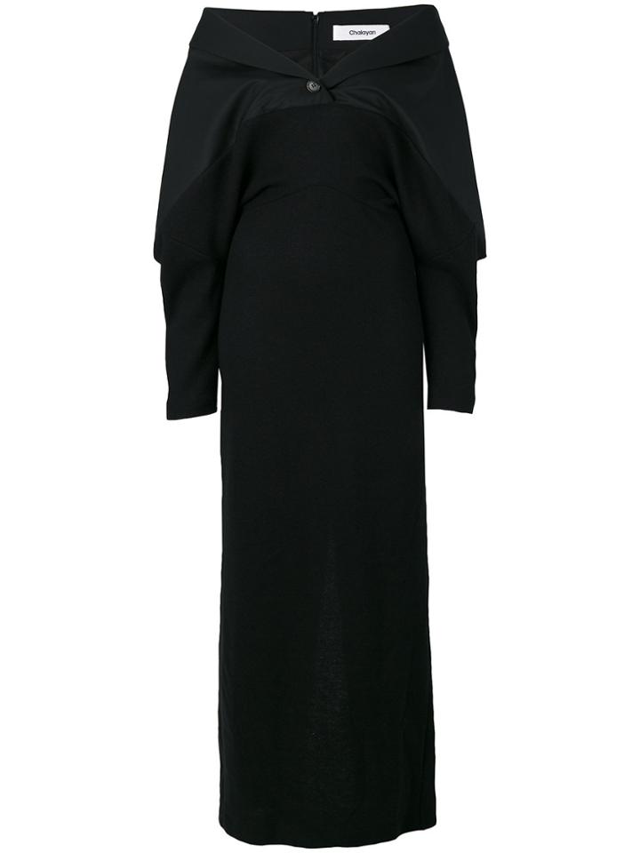 Chalayan Off The Shoulder Dress - Black