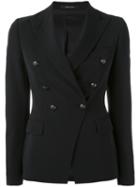 Tagliatore - Jalicya Blazer - Women - Polyester/spandex/elastane/cupro - 40, Black, Polyester/spandex/elastane/cupro