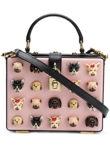 Dolce & Gabbana Dog Heads Shoulder Bag - Pink & Purple