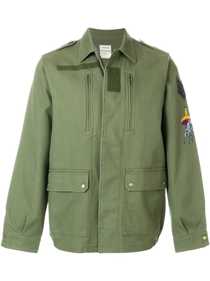 Zadig & Voltaire Embroided Military Kido Brodé Parka - Green