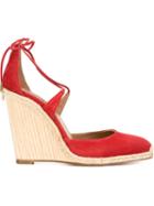 Aquazzura Wedge Sandals, Women's, Size: 38.5, Red, Leather
