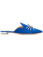 Aquazzura Crystal Spider Flats - Blue