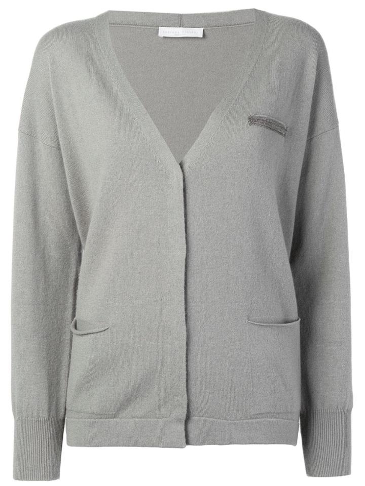 Fabiana Filippi Chest Detail Cardigan - Grey