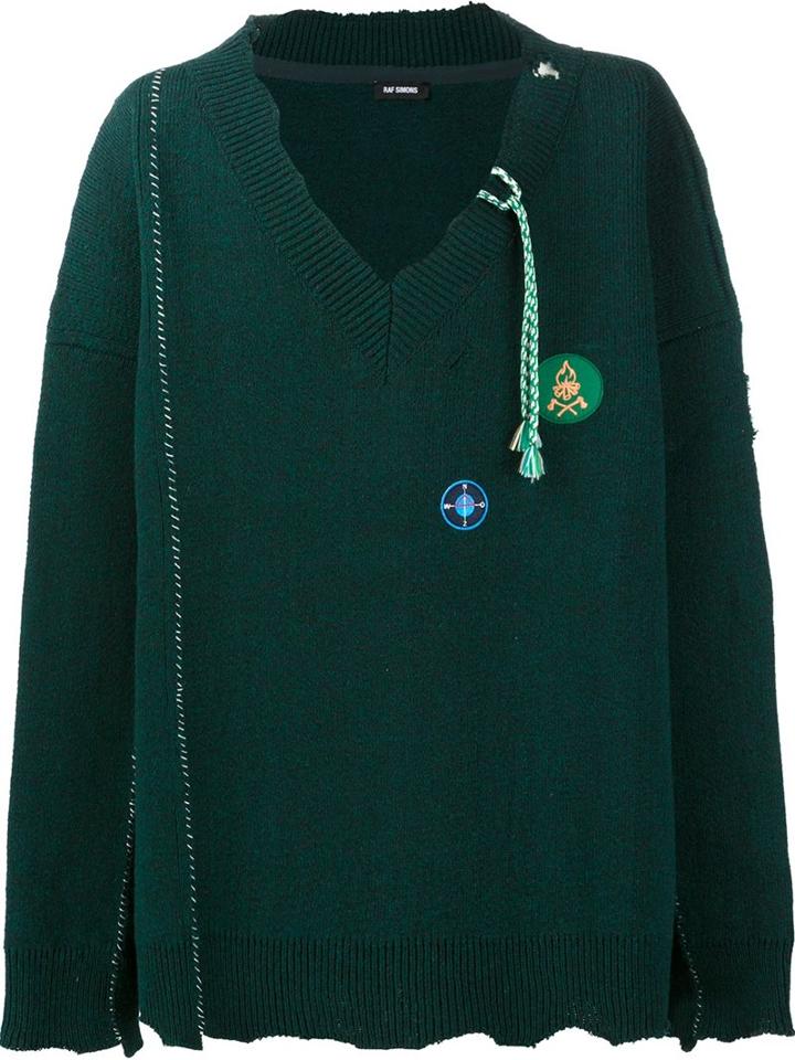 Raf Simons V-neck Oversized Sweater