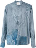 Patchwork Shirt - Men - Cotton/linen/flax - 3, Blue, Cotton/linen/flax, Greg Lauren