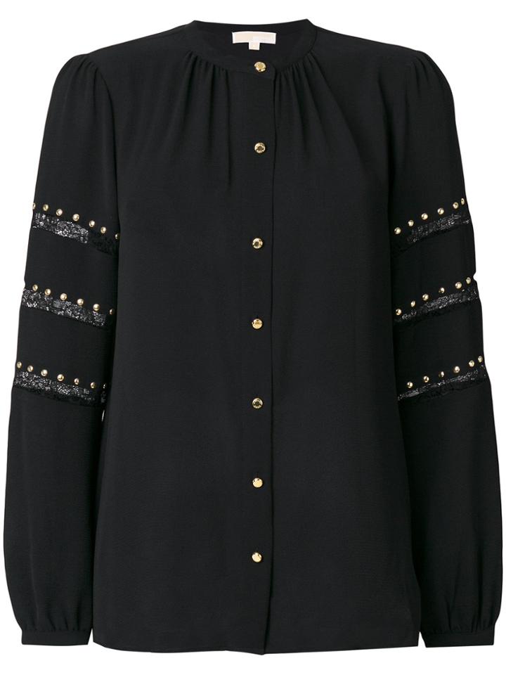 Michael Michael Kors Stud Embroidered Blouse - Black