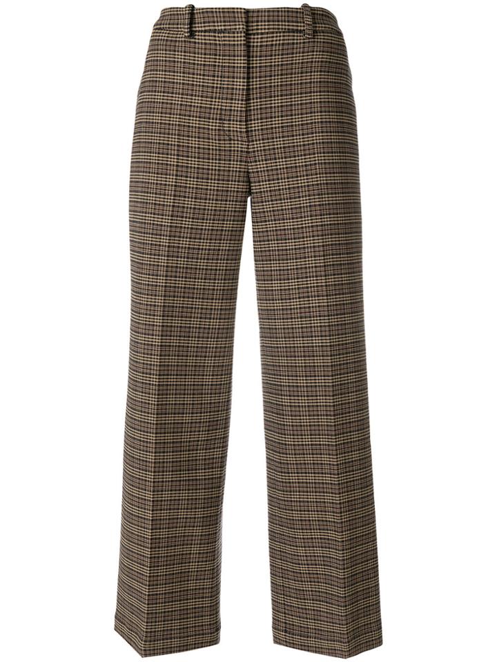 Ports 1961 Cropped Check Trousers - Brown