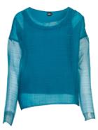 Fernanda Yamamoto Layered Top, Women's, Size: Medium, Green, Polyester/polyamide/spandex/elastane