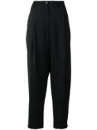 Barena Baggy Tapered Trousers - Black