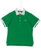 Armani Junior Contrast Collar Polo Shirt, Boy's, Size: 10 Yrs, Green