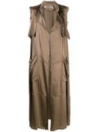 Raquel Allegra Distressed Sleeveless Jacket - Green