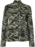 Nili Lotan - Camouflage Jacket - Women - Cotton/spandex/elastane - S, Green, Cotton/spandex/elastane