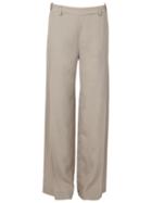 Ilaria Nistri Wide Leg Trousers, Women's, Size: 42, Nude/neutrals, Silk/viscose