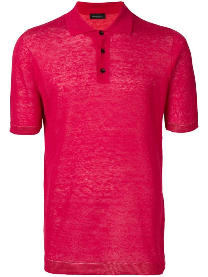 Roberto Collina Sheer Polo Shirt - Red