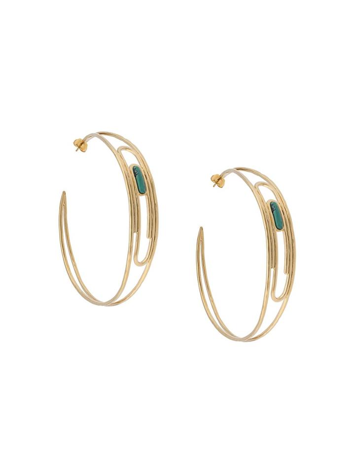 Aurelie Bidermann 'angelica Creole Xxl Trombo' Earrings - Metallic