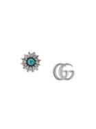 Gucci Double G Flower Stud Earrings - Metallic