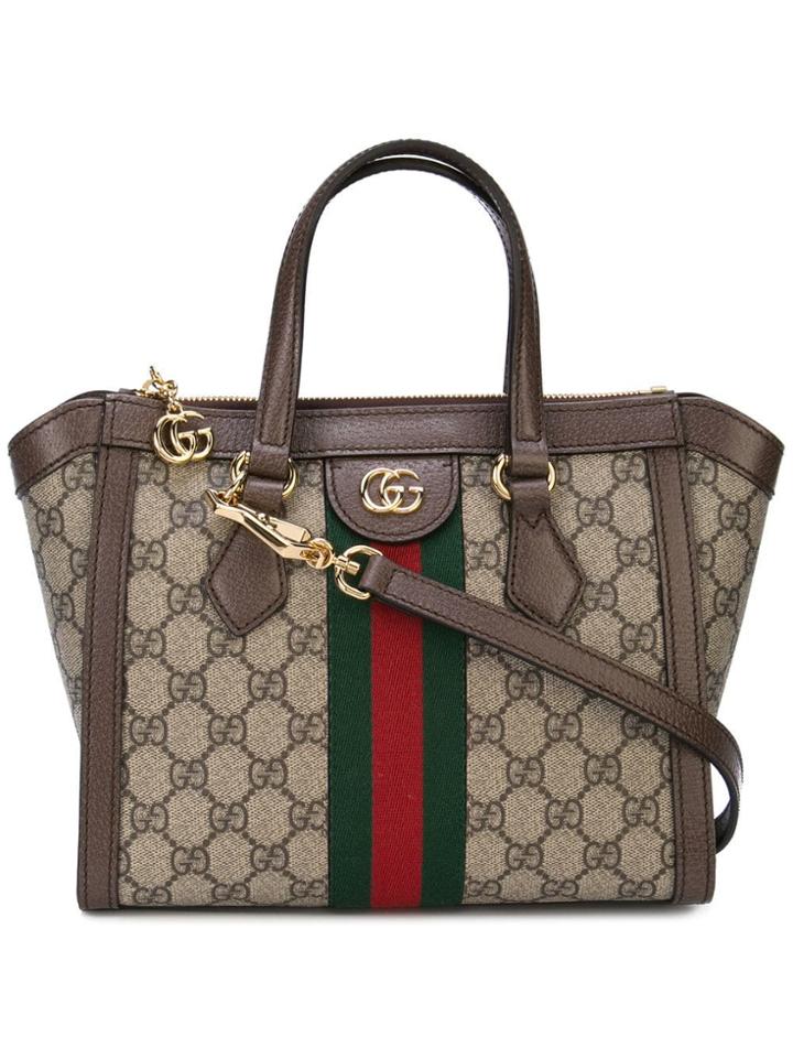 Gucci Ophidia Small Gg Tote Bag - Brown