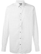 Dolce & Gabbana Polka Dot Print Shirt, Men's, Size: 44, White, Cotton