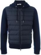 Moncler Padded Front Hoodie, Men's, Size: Xxl, Blue, Feather Down/polyamide/wool