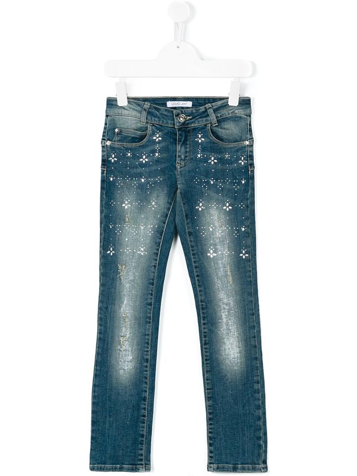 Liu Jo Kids - Embellished Jeans - Kids - Cotton/spandex/elastane - 10 Yrs, Blue