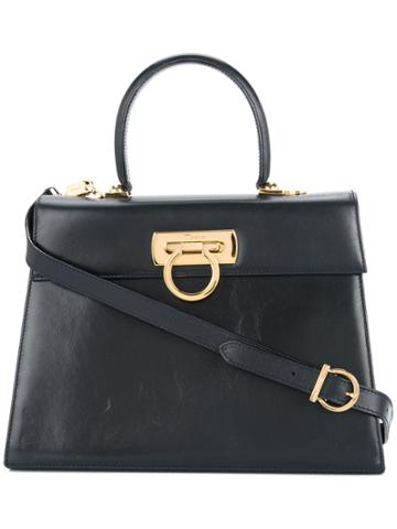 Salvatore Ferragamo Vintage Gancini 2way Vintage Handbag - Black