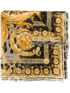 Versace Baroque Print Scarf, Men's, Yellow/orange, Modal/silk