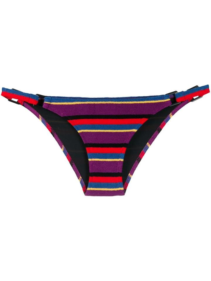 Solid & Striped Striped Bikini Briefs - Purple