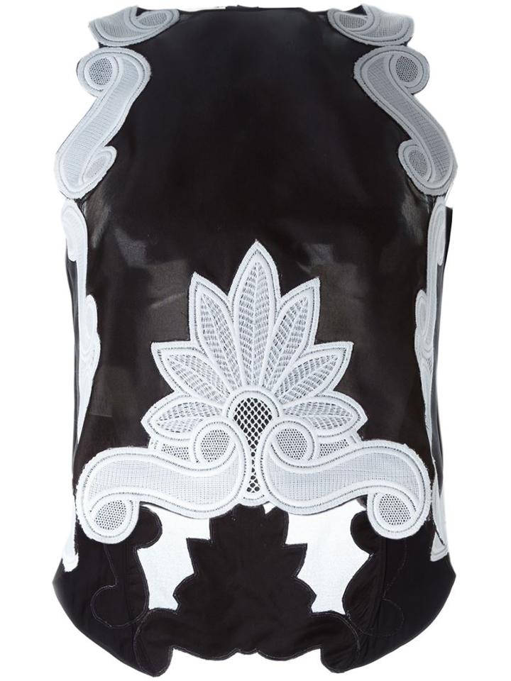 Antonio Berardi Appliqué Sheer Tank Top
