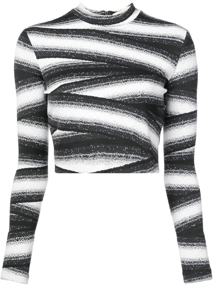 Nicole Miller Bandage Stripe Top - Black