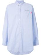 Undercover Slogan Oversized Shirt - Blue