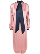 Layeur Kind Balloon Sleeve Midi Dress - Pink