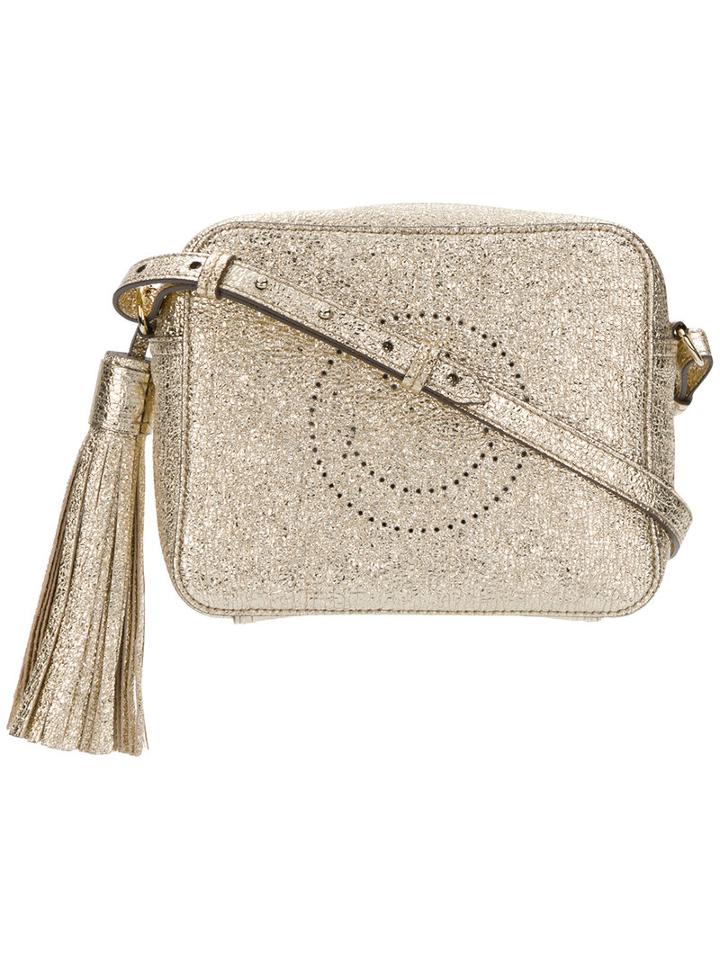 Anya Hindmarch - Smiley Face Crossbody Bag - Women - Lamb Skin - One Size, Grey, Lamb Skin