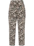 Fleur Du Mal Animal Print Jeans - Brown