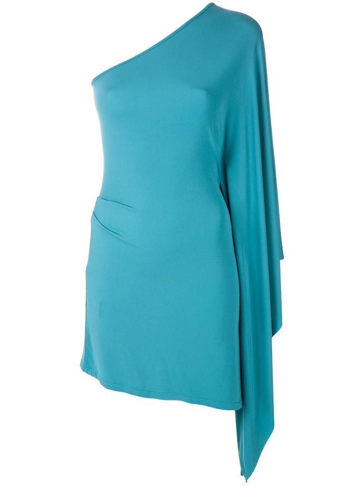 Plein Sud Fitted One-shoulder Dress - Blue