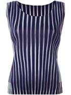 Pleats Please By Issey Miyake Pleated Tank Top, Women's, Size: 5, Grey, Polyester