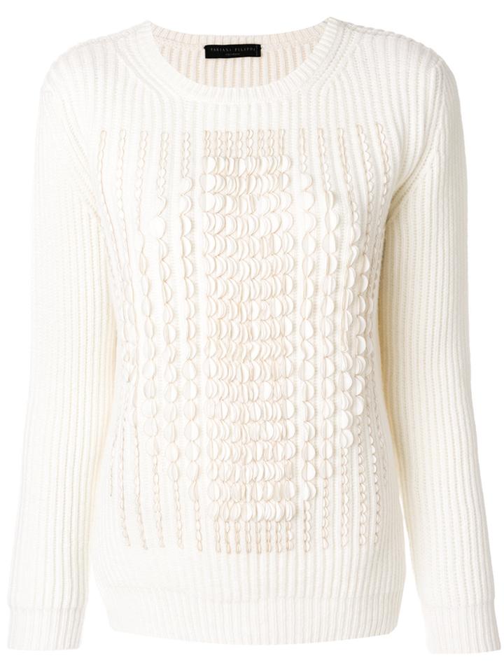 Fabiana Filippi Jumper With Scalloped Trim - White