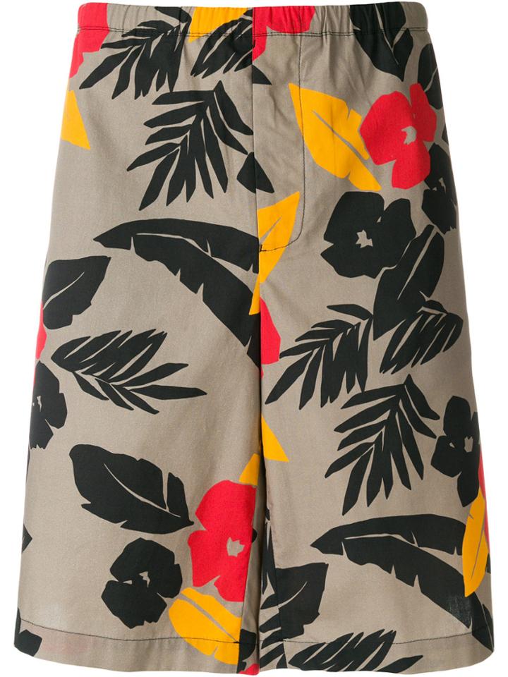 Msgm Floral Print Bermuda Shorts - Multicolour