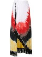 Baja East - Blurry Print Maxi Skirt - Women - Cotton - 2, White, Cotton