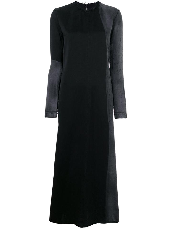 Yang Li Panelled Dress With Raw Edges - Black