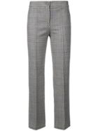 Theory Checked Tailored Trousers - Black