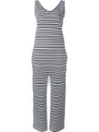 Lucio Vanotti Striped Contrast Seam Jumpsuit