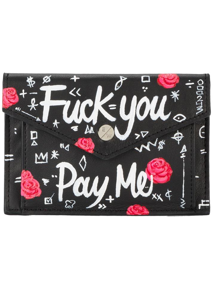 Elisabeth Weinstock Provence Painted Card Holder - Black