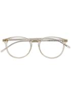 Saint Laurent Eyewear Sl106 Round-frame Glasses - Neutrals