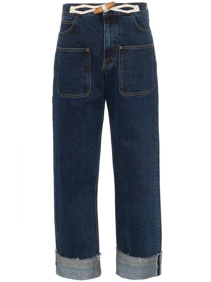Jw Anderson High-waisted Wide-leg Jeans - Blue