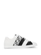 Fendi Logo Print Panel Sneakers - White